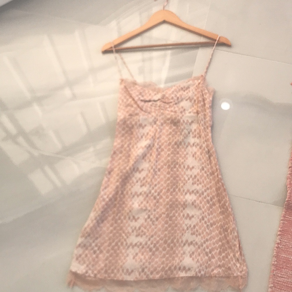Pink leopard Slip dress with tags! Xs